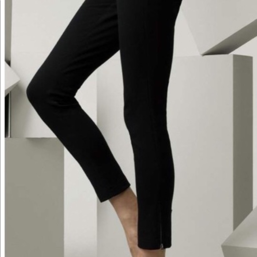 Vince black pointe pant zipper ankles